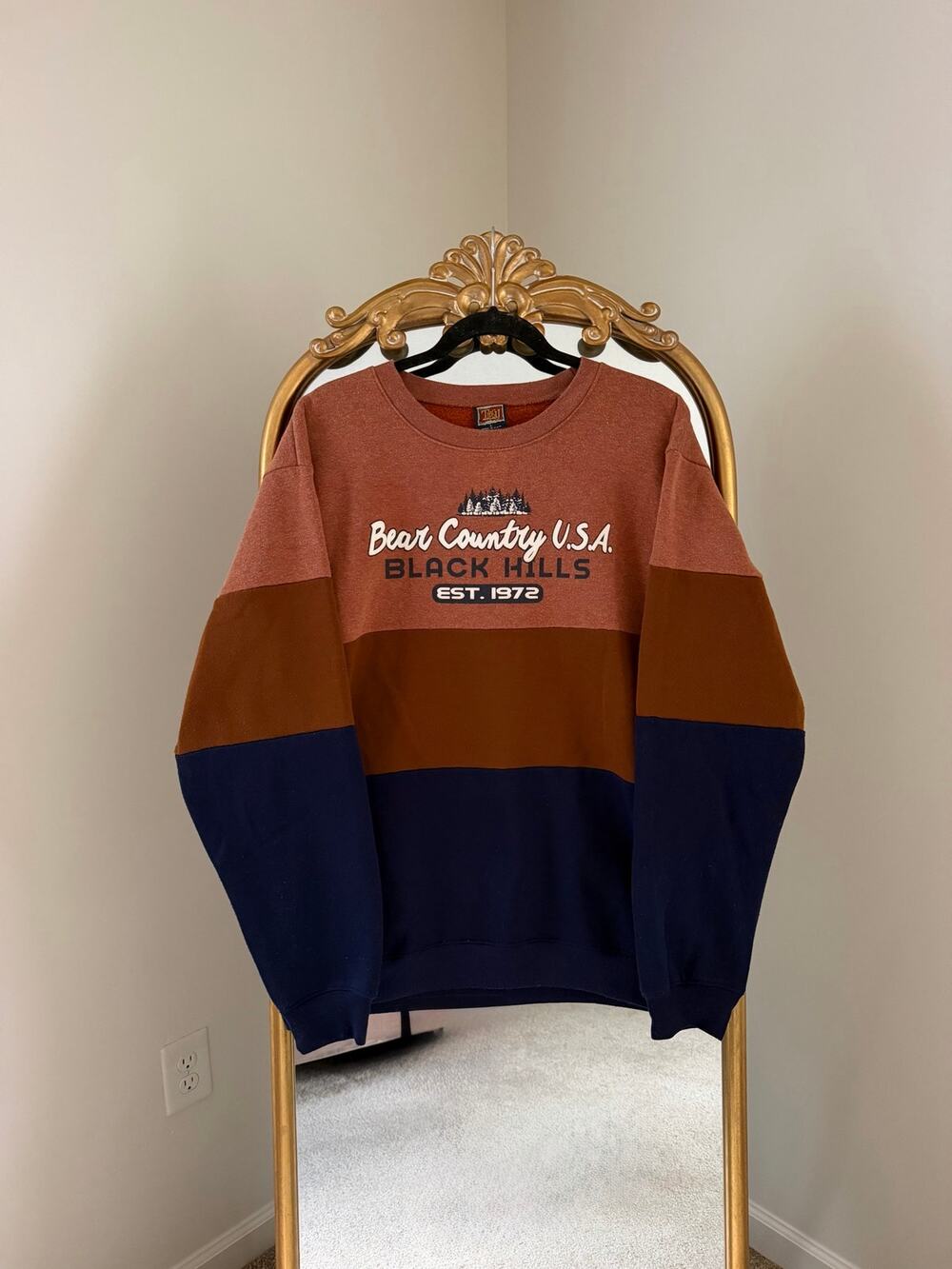 Vintage Black Hills Bear County USA Tipsy Colorblock Sweatshirt